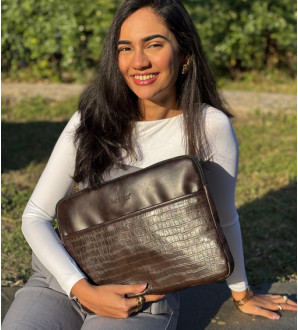 Alana Laptop Sleeve Dark Brown