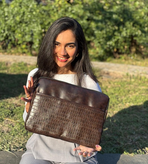 Alana Laptop Sleeve Dark Brown