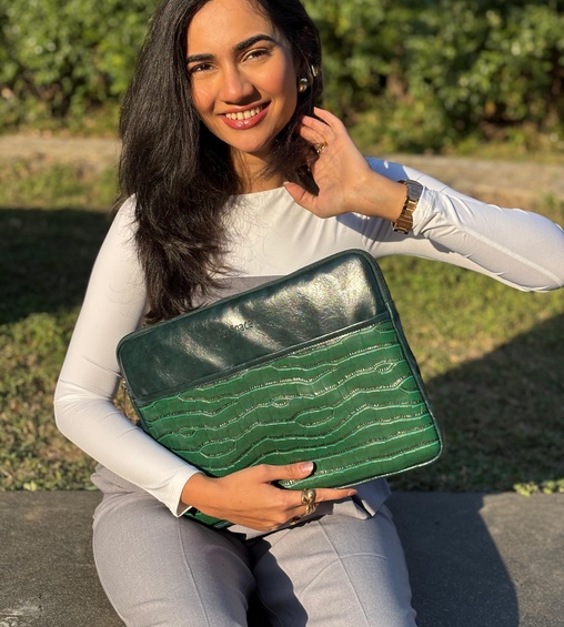 Alana Laptop Sleeve Forest Green