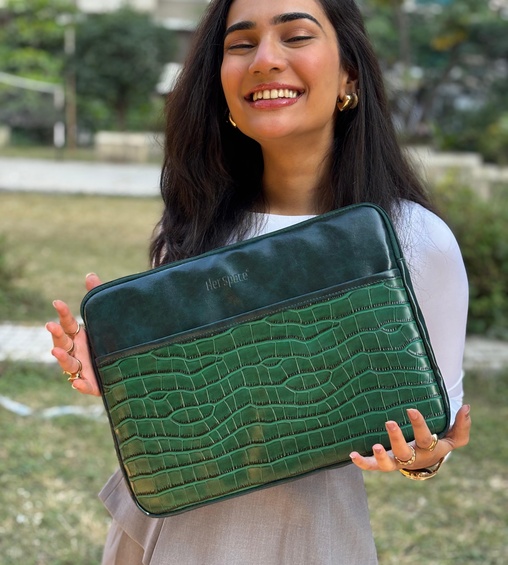 Alana Laptop Sleeve Forest Green