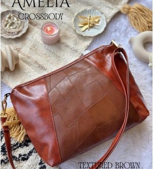 Amelia Crossbody Textured Brown