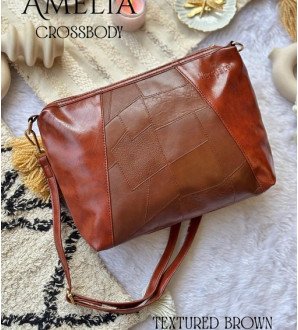 Amelia Crossbody Textured Brown