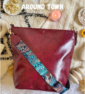 Around Town Crossbody Maroon
