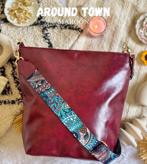Around Town Crossbody Maroon