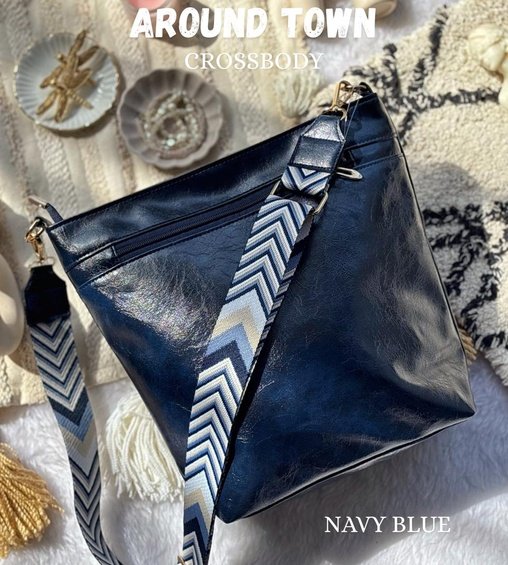 Around Town Crossbody Navy Blue Around Town Crossbody Navy Blue