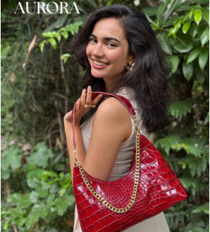 Aurora Shoulder Bag Cherry Red