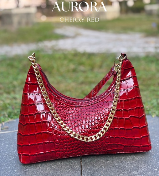 Aurora Shoulder Bag Cherry Red