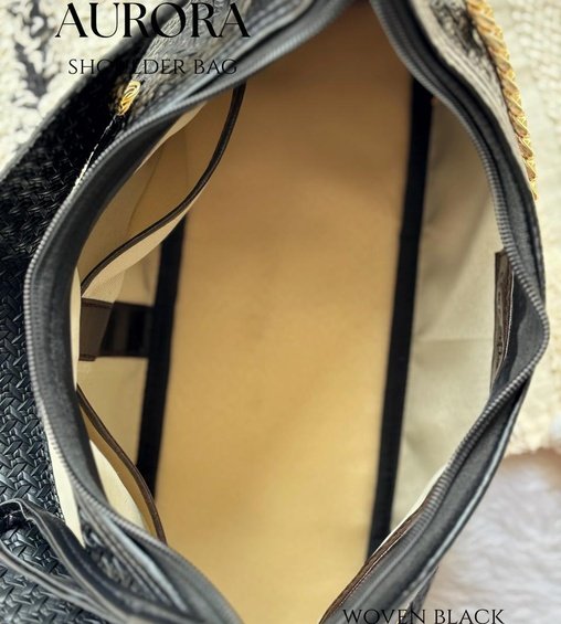Aurora Shoulder Bag Woven Black Aurora Shoulder Bag Woven Black