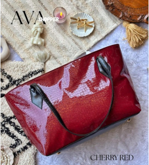 Ava Shopper Cherry Red