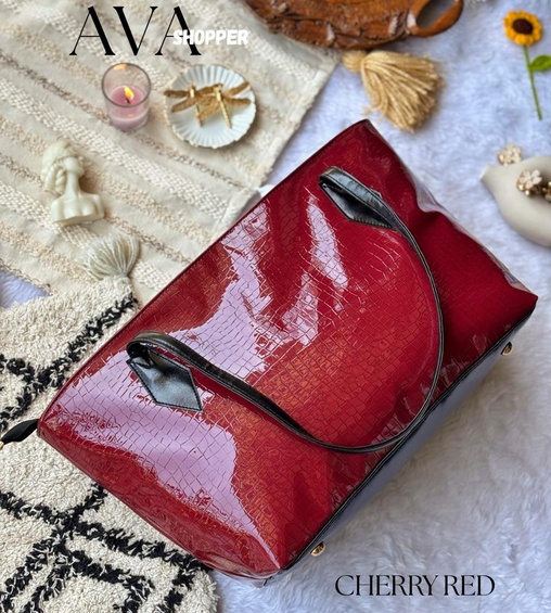 Ava Shopper Cherry Red