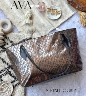Ava Shopper Metallic Grey