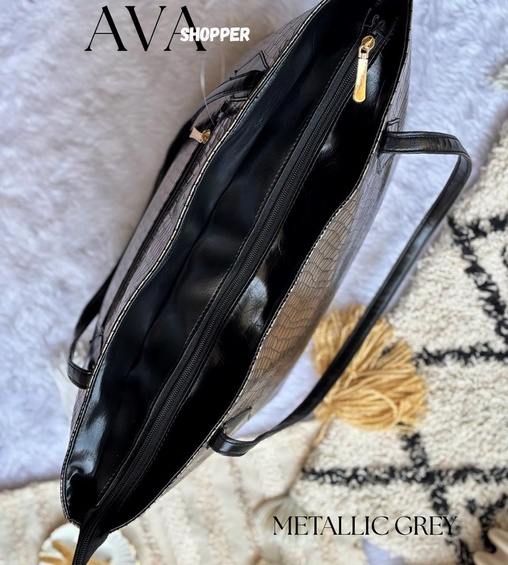 Ava Shopper Metallic Grey