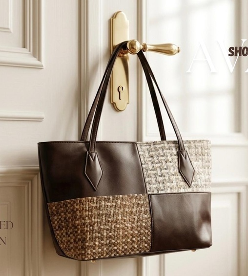 Ava Shopper Textured Brown Ava Shopper Textured Brown