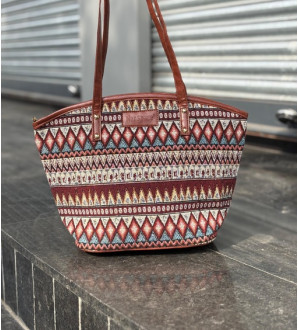 Fabric Basket Mexican Brown
