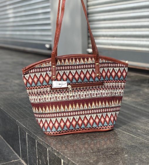 Fabric Basket Mexican Brown