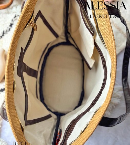 Alessia Basket Bag Beige