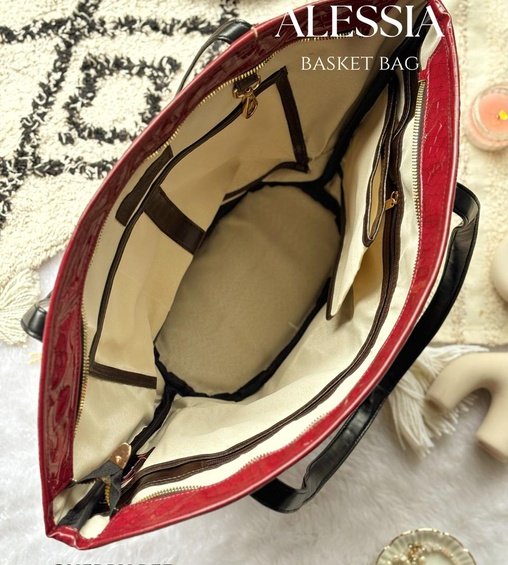 Alessia Basket Bag Cherry Red