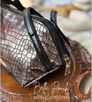 Bella Pouch Metallic Silver