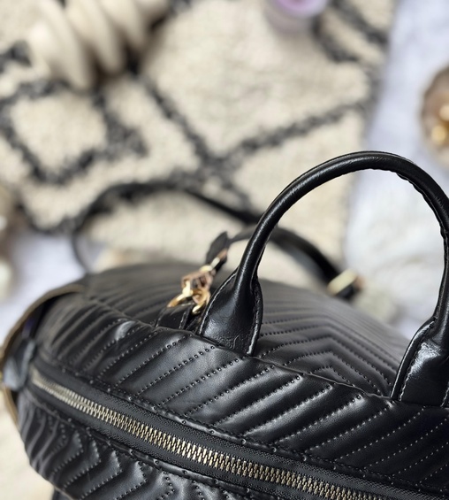 Cherie Backpack Black Stripes