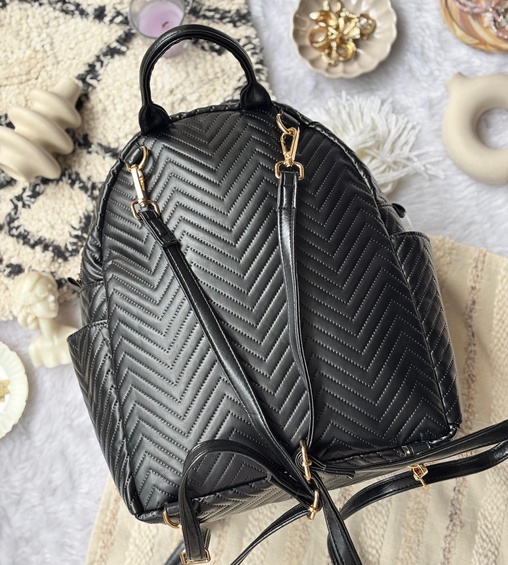 Cherie Backpack Black Stripes