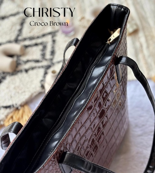 Christie Croco Brown Christie Croco Brown