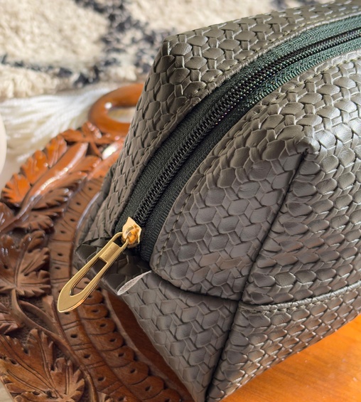 Chunky Box Pouch Olive Green