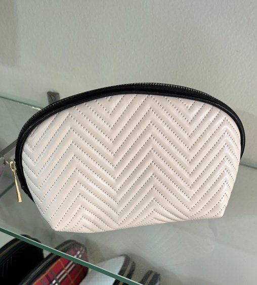 D Shape Pouch Beige