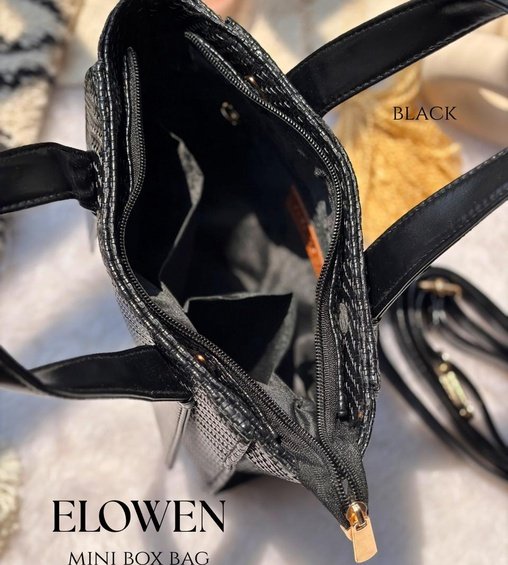 Elowen Mini Box Bag Black Elowen Mini Box Bag Black