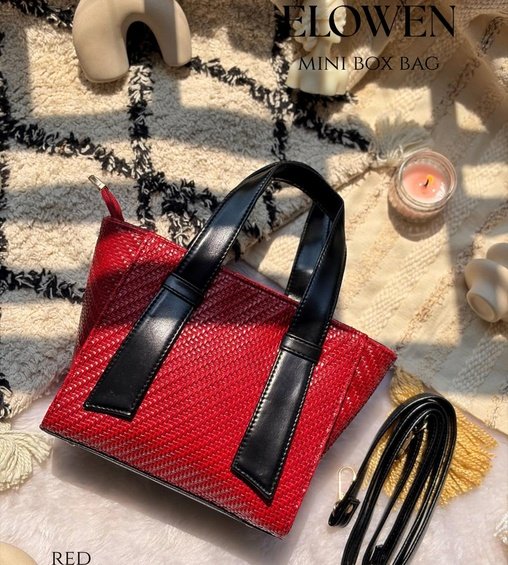Elowen Mini Box Bag Red Elowen Mini Box Bag Red