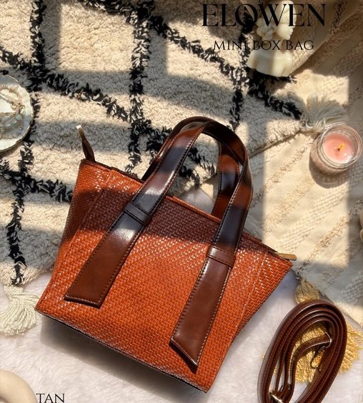 Elowen Mini Box Bag Tan Elowen Mini Box Bag Tan