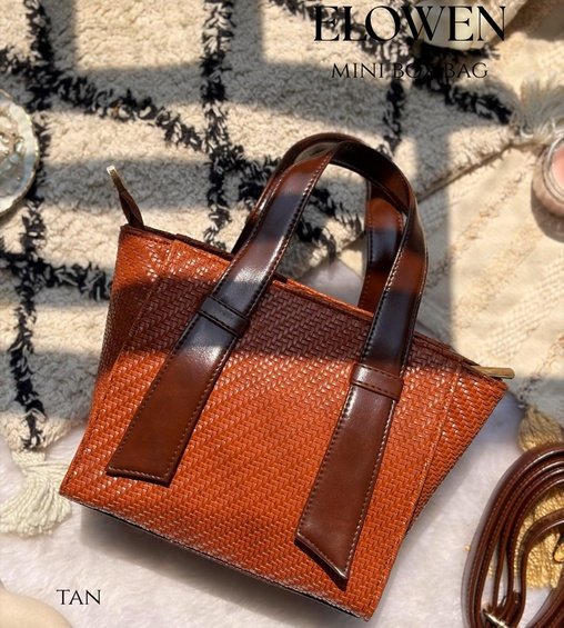 Elowen Mini Box Bag Tan Elowen Mini Box Bag Tan