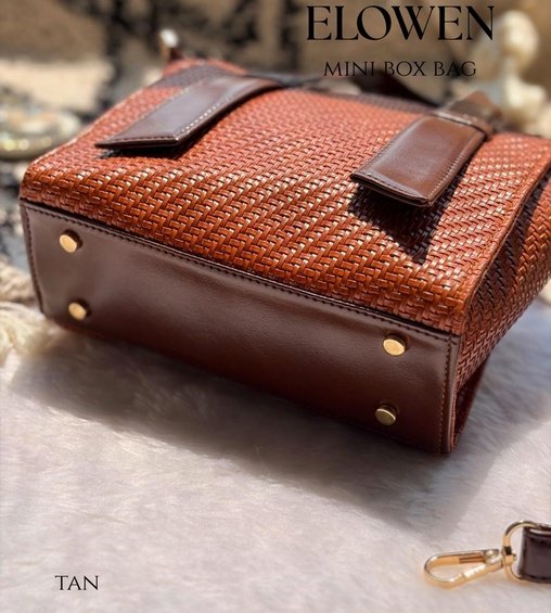 Elowen Mini Box Bag Tan Elowen Mini Box Bag Tan