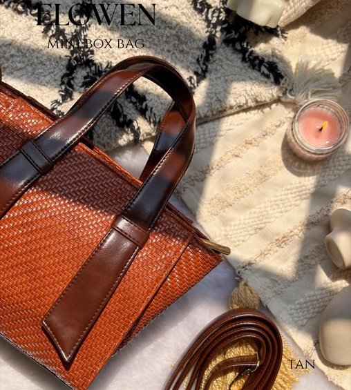 Elowen Mini Box Bag Tan Elowen Mini Box Bag Tan
