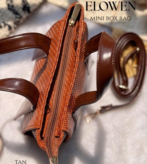 Elowen Mini Box Bag Tan Elowen Mini Box Bag Tan
