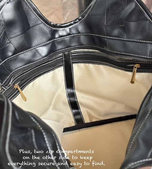 Elsa Shopper Textured Black