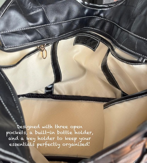 Elsa Shopper Textured Black