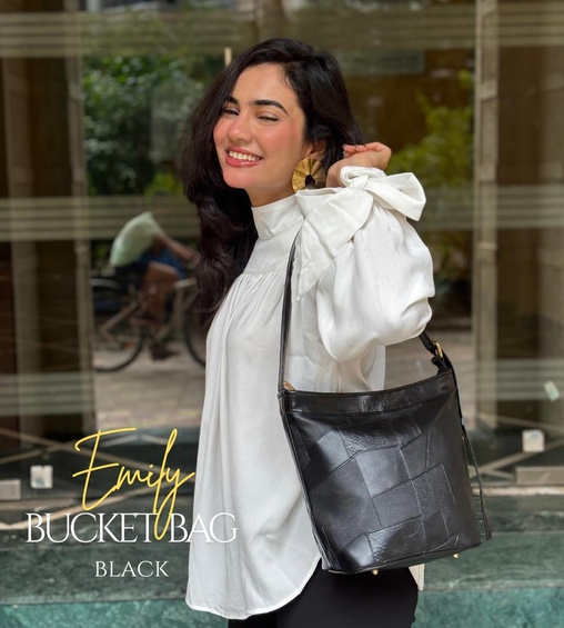 Emily Bucket Bag Matte Black