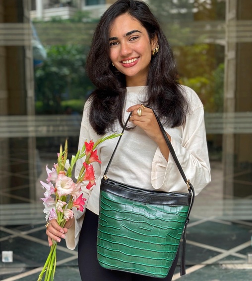 Emily Bucket Bag Bottle Green