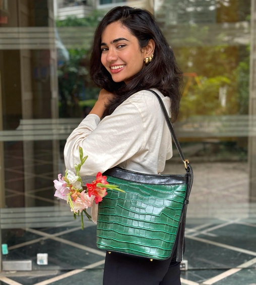 Emily Bucket Bag Bottle Green