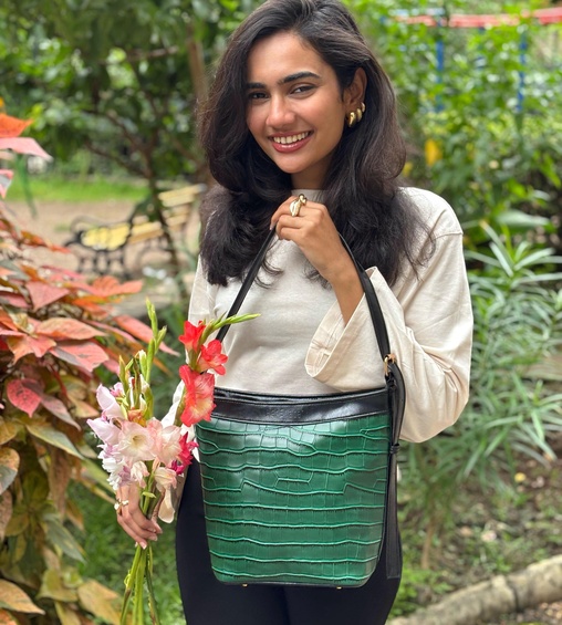 Emily Bucket Bag Bottle Green