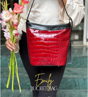Emily Bucket Bag Cherry Red