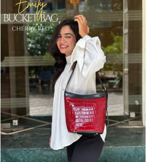 Emily Bucket Bag Cherry Red