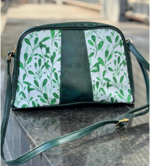 Eva Sling Green with Leafy Motif