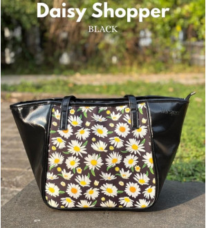 Floral Shopper Black