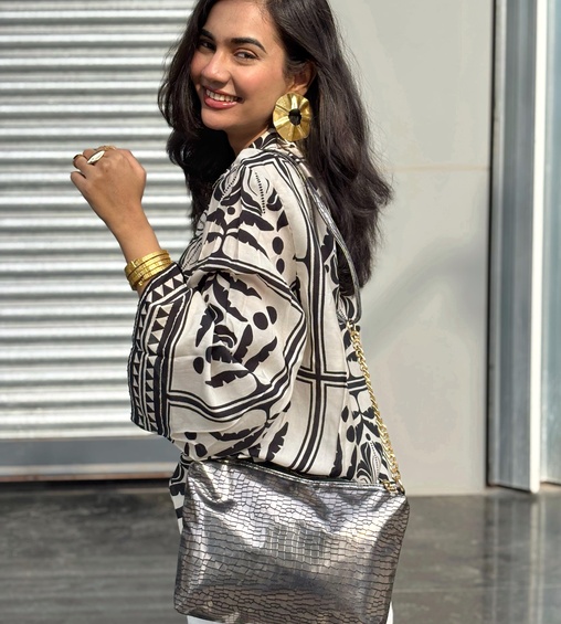 Golden Chain Sling Metallic Silver