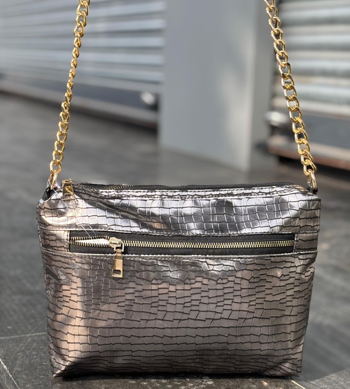 Golden Chain Sling Metallic Silver