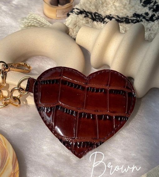 Heart Charms Brown