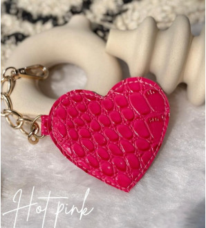 Heart Charms Hot Pink
