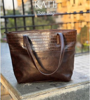 Kate Tote Bag Brown Croco