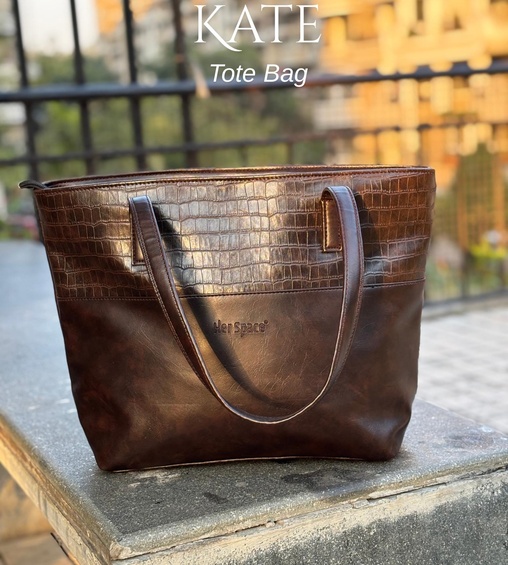 Kate Tote Bag Brown Croco